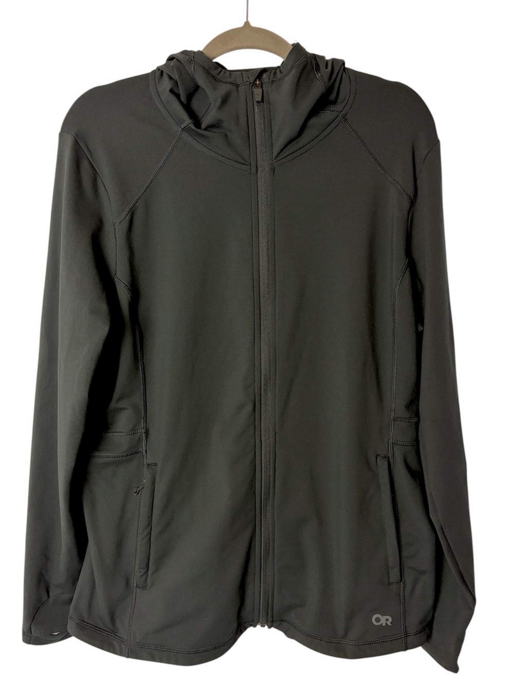 Outdoor Research Black Full Zip Hooded Performance Jacket XL